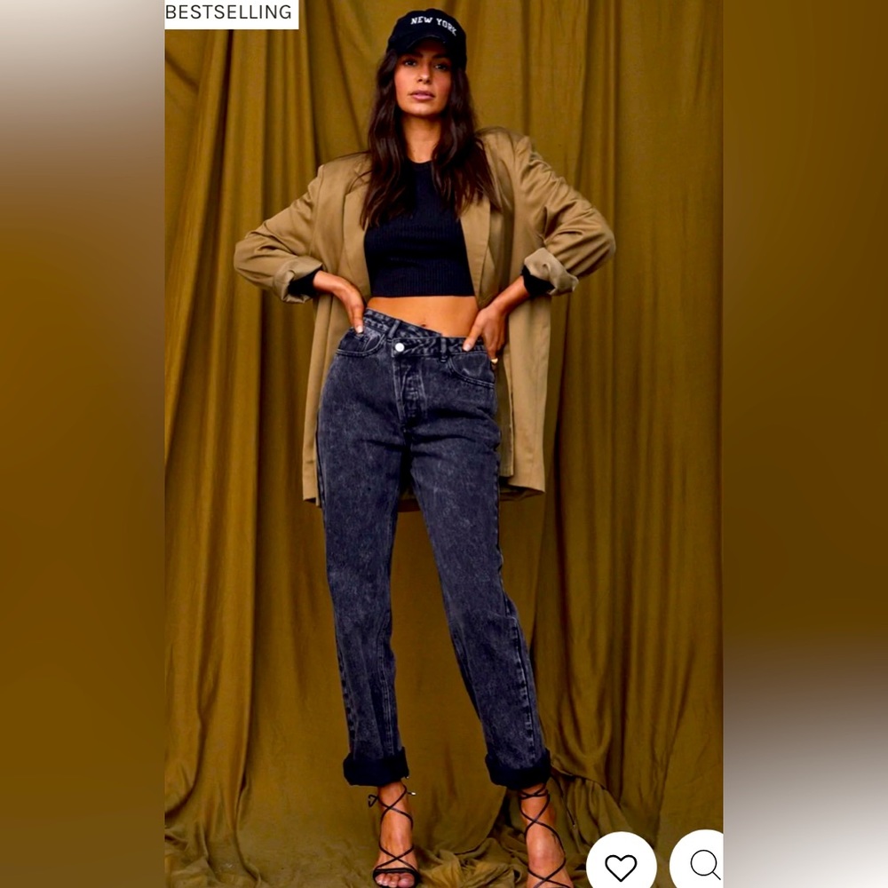 12th Tribe Black Boyfriend Jeans